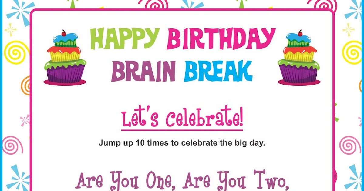 Happy Birthday Brain Break | Your Therapy Source - www