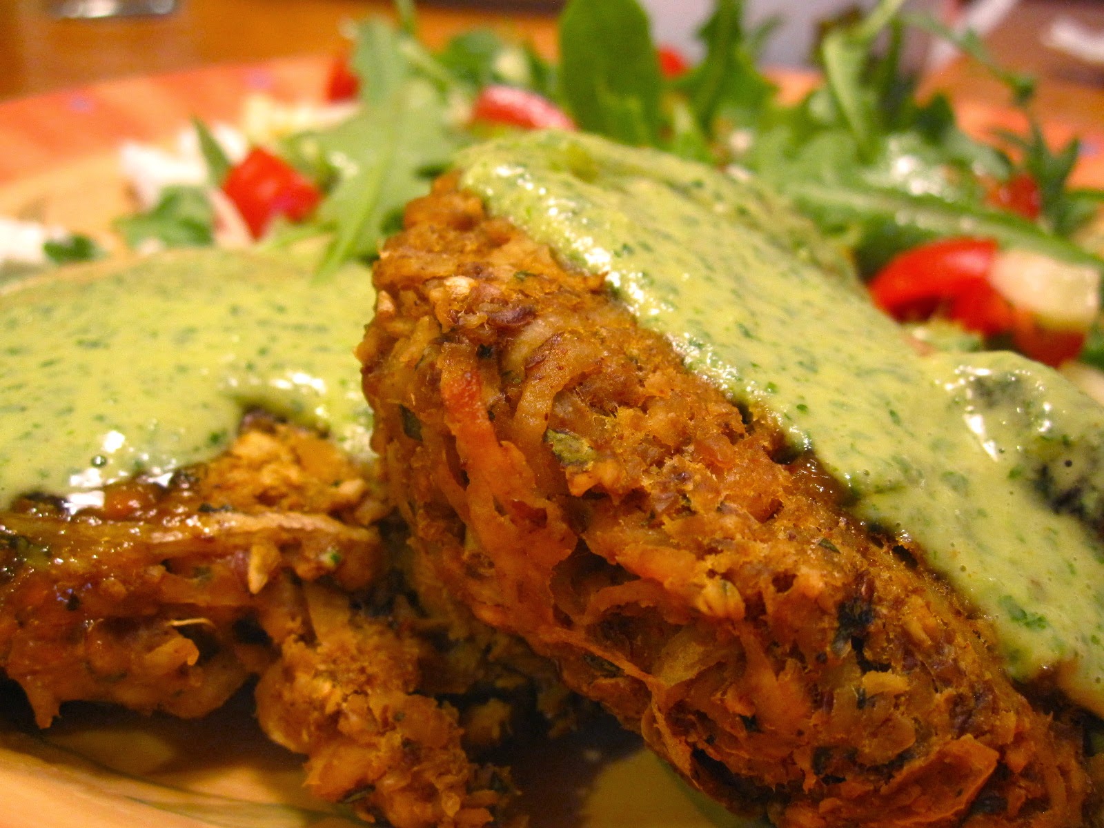 Kvell in the Kitchen Moroccan Yam Veggie Burgers with CilantroLime