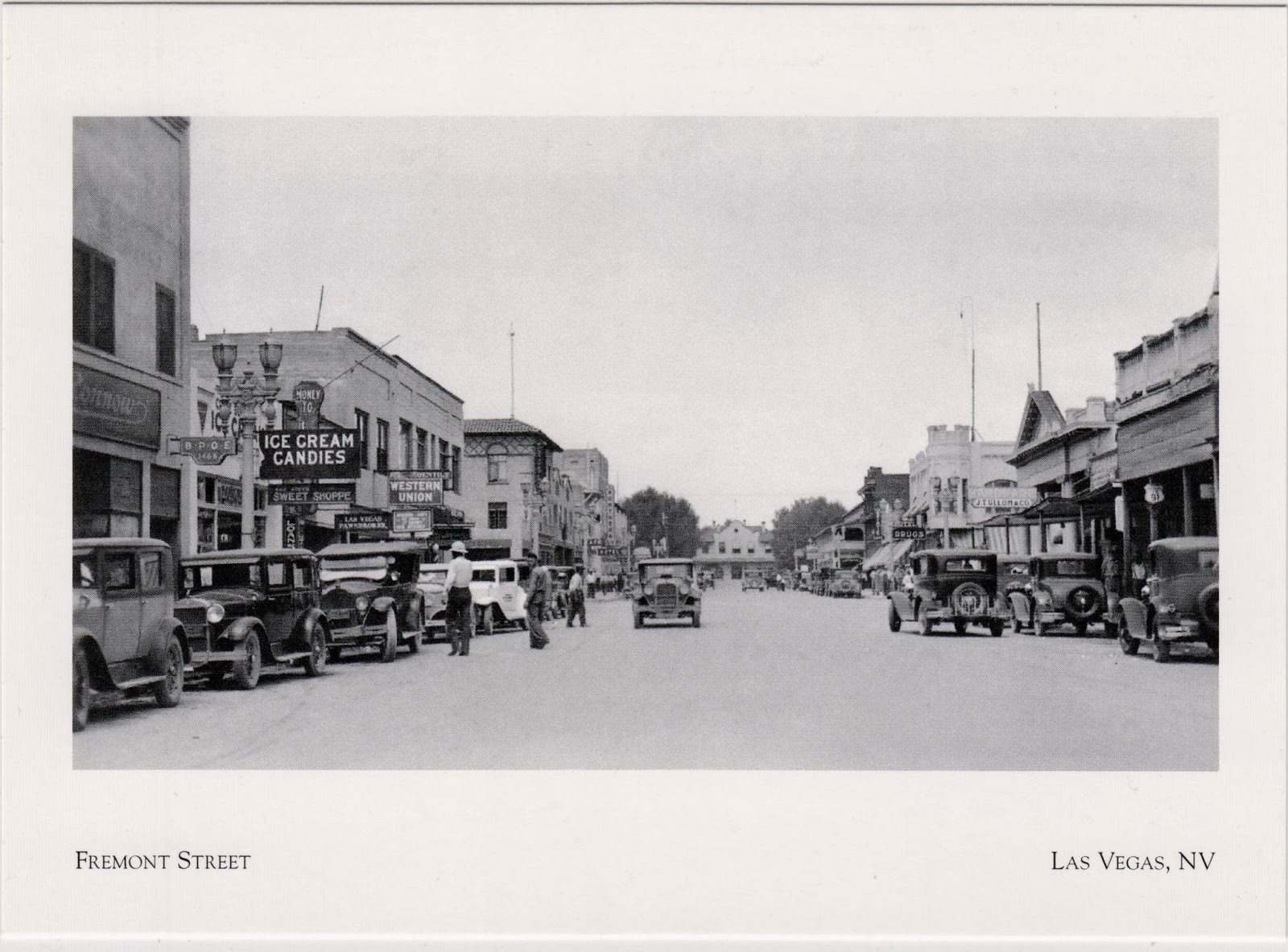 One Postcard a Day Fremont Street, Las Vegas in 1930