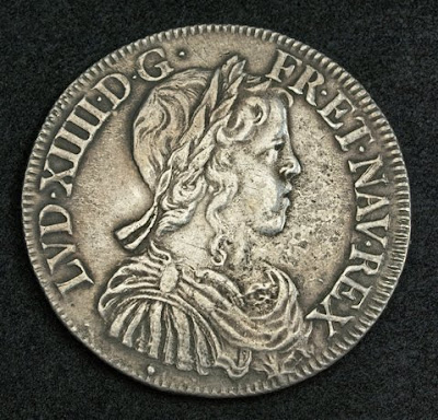 French Coins‎ Ecu Dollar Silver coin, Louis King of France.