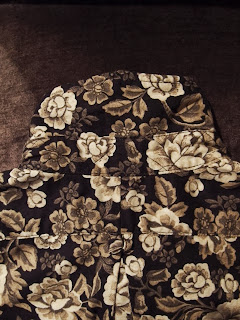 engineered garments tab collar shirt in khaki printed floral