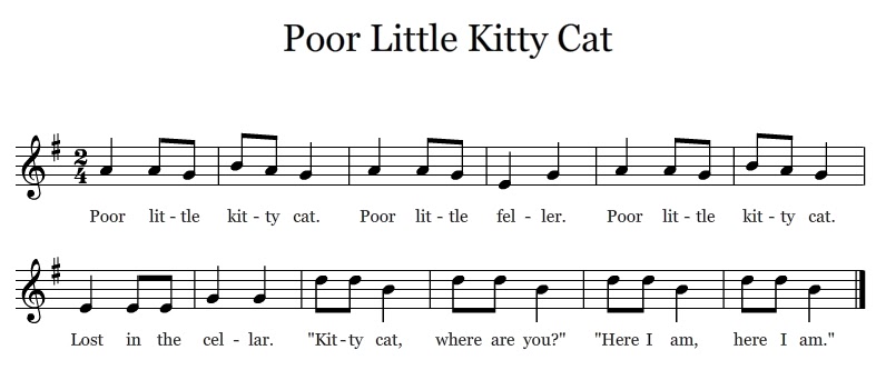 The Sweetest Melody Kitty Cat Lessons For Kinder