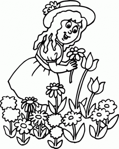 desenho para colorir primavera
