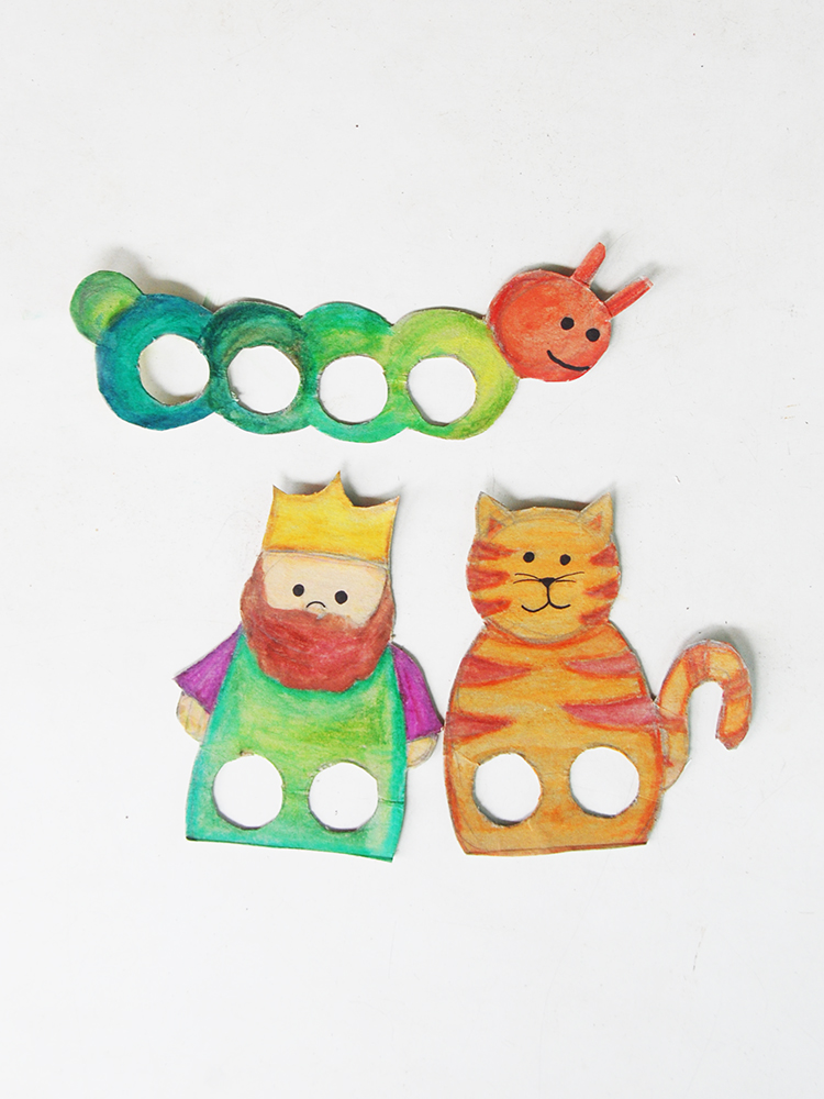 The Pink Doormat Cardboard Finger Puppets