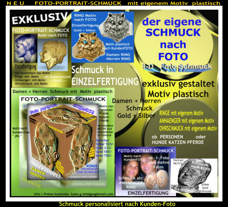 3d Foto Design schmuck - Portrait 3D Motiv Schmuck