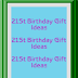 21St Birthday Gift Ideas