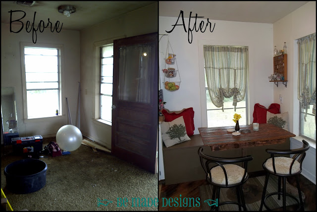 Breakfast Room Before & After {be made designs}