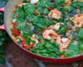 Shrimp with Tomatoes, Spinach & Feta