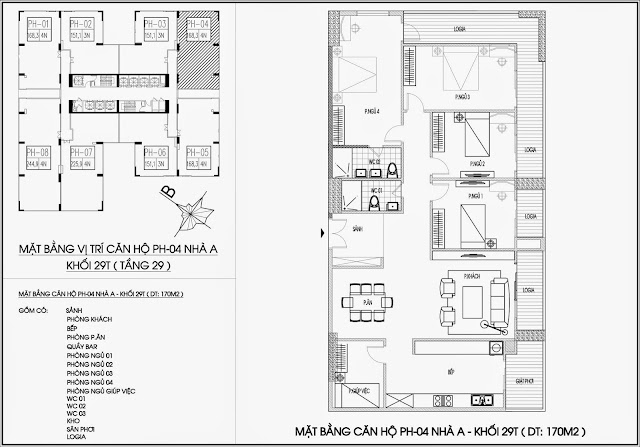 Mặt bằng căn hộ tòa A - 29 tầng, chung cư Imperia Garden Mặt bằng căn hộ tòa A - 29 tầng, chung cư Imperia Garden