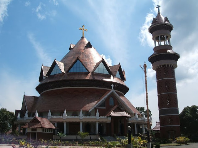 Traditional Hindu Temple, a Mosque and Church