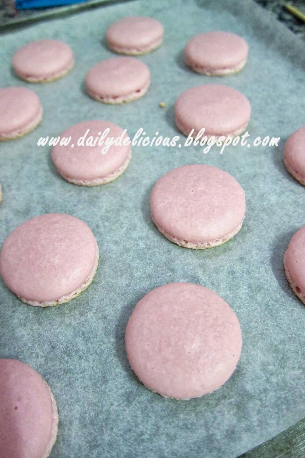 dailydelicious Strawberry Jam Macarons