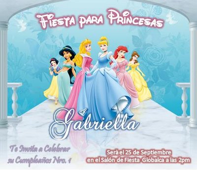 De Tu Princesa Con Una Invitaci N Al Estilo De Las Princesas De