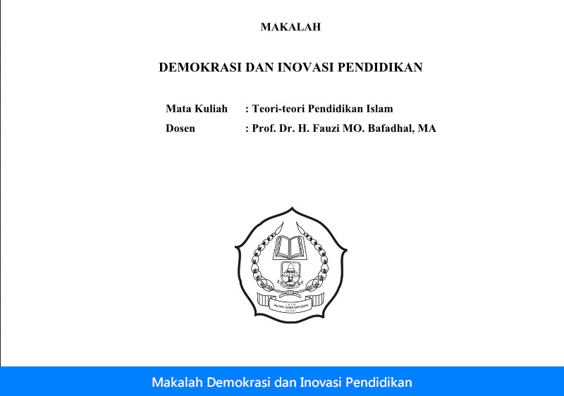 Contoh Makalah Demokrasi Dan Inovasi Pendidikan Berkas Kurikulum