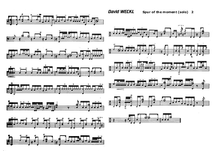 Dave Weckl Spur of the Moment Partituras para Batería