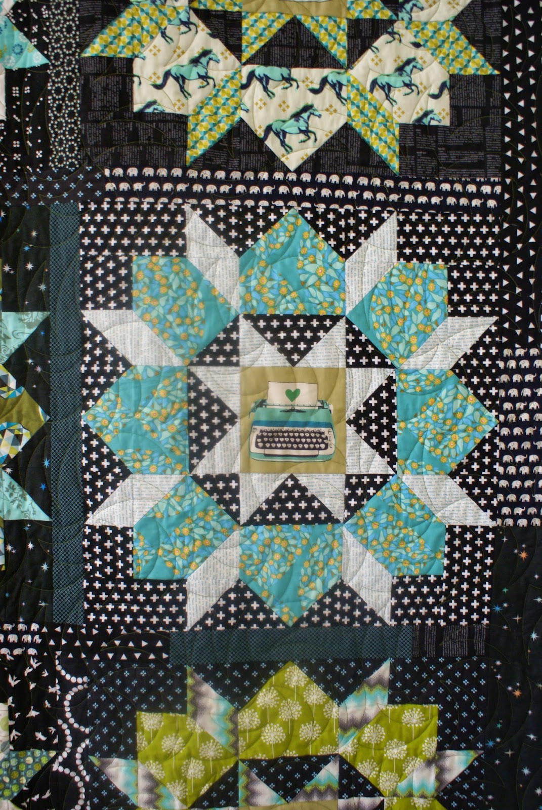 Dresden Lane Blogger's Quilt Festival Large Category Typewriter
