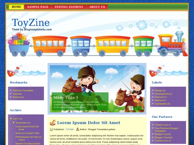 ToyZine Blogger Template