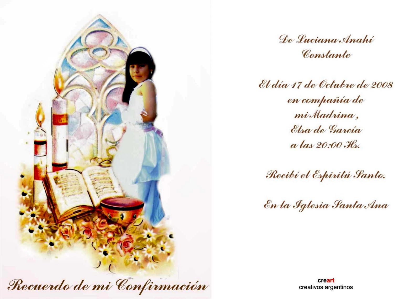 Tarjetas De Confirmacion Para Imprimir Tarjetas De Confirmacion Para Imprimir