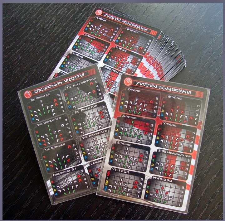 XWING planchettes de manœuvres. Wargaming Hub
