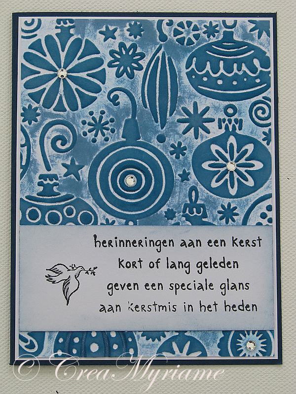 Crea Myriame: Eenvoudige kerstkaart/ Simple Christmas Card