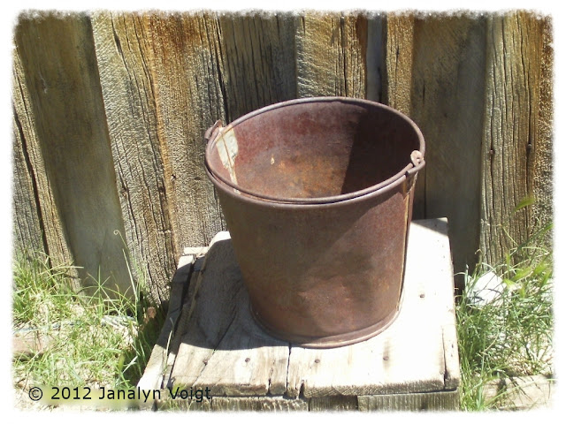 Metal bucket at Bodie ghost town