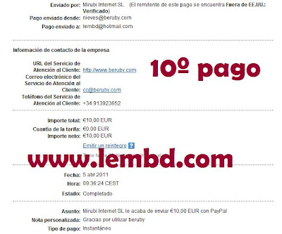 comprobante de pago de beruby