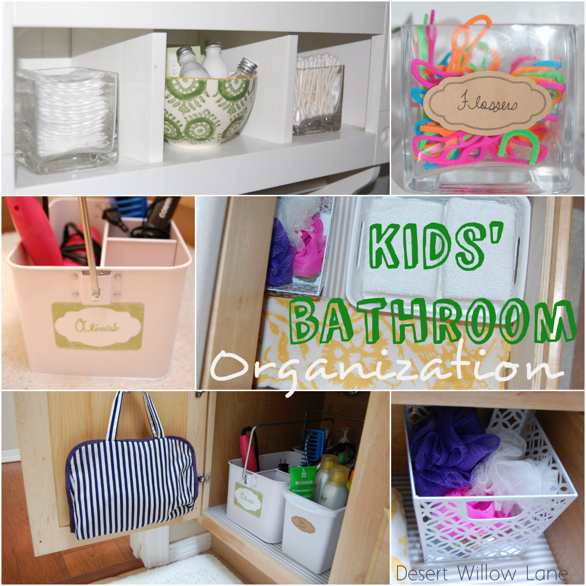 kids bathroom organization
