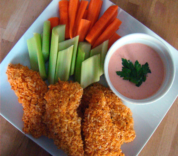 Healthy, Busy Mom Baked Buffalo Chicken Tenders
