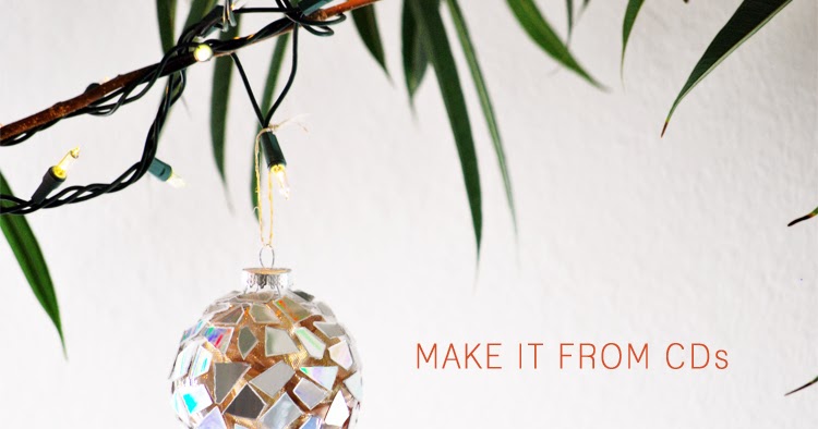 DIY: Mosaic Ornaments from CDs + Video Tutorial