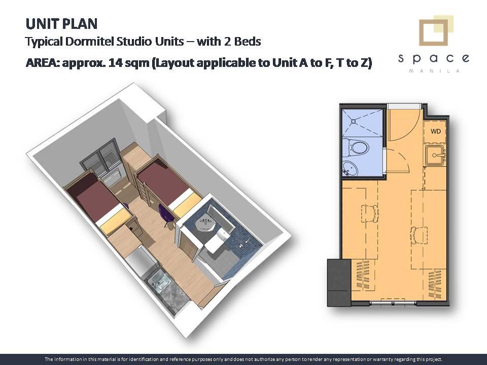 Space Manila Condominium Unit Layout for Condominium and Dormitel Units