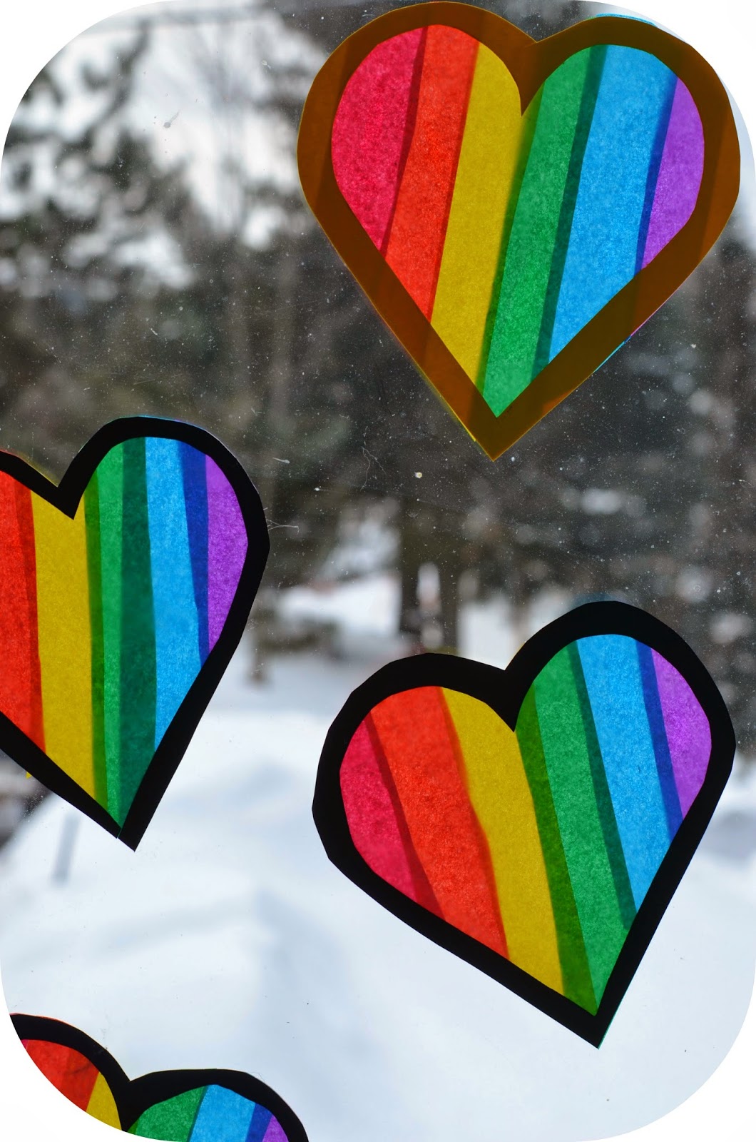 Twig and Toadstool: Rainbow Heart Transparencies