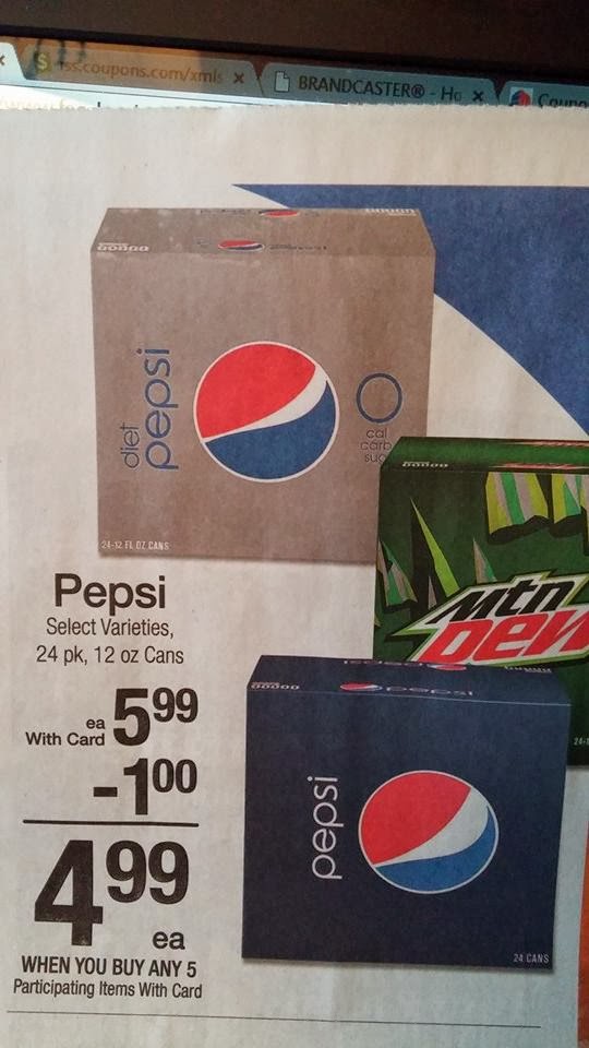 SUPER HOT BUY ON PEPSI 24 Packs at Kroger (Mid Atlantic Stores) A