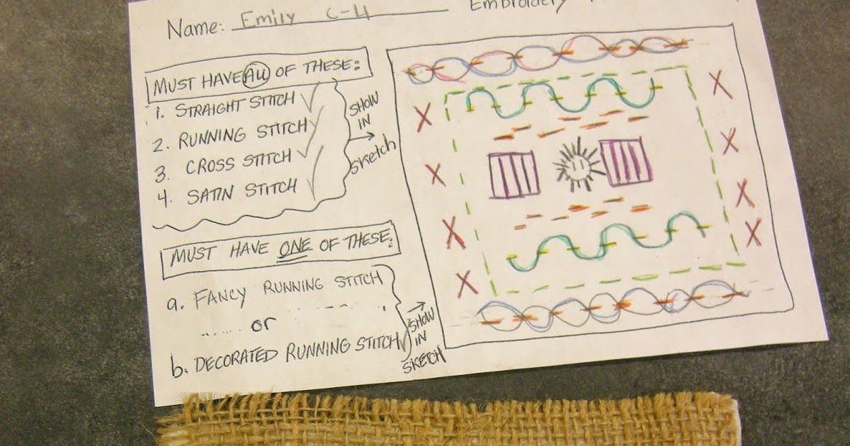 Zilker Elementary Art Class 4th Grade Sewing