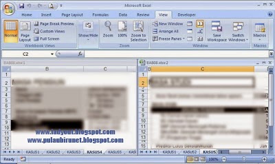 Menampilkan dua sheet secara bersamaan pada microsoft excel