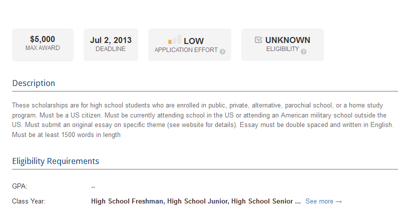 Essay contest 2013