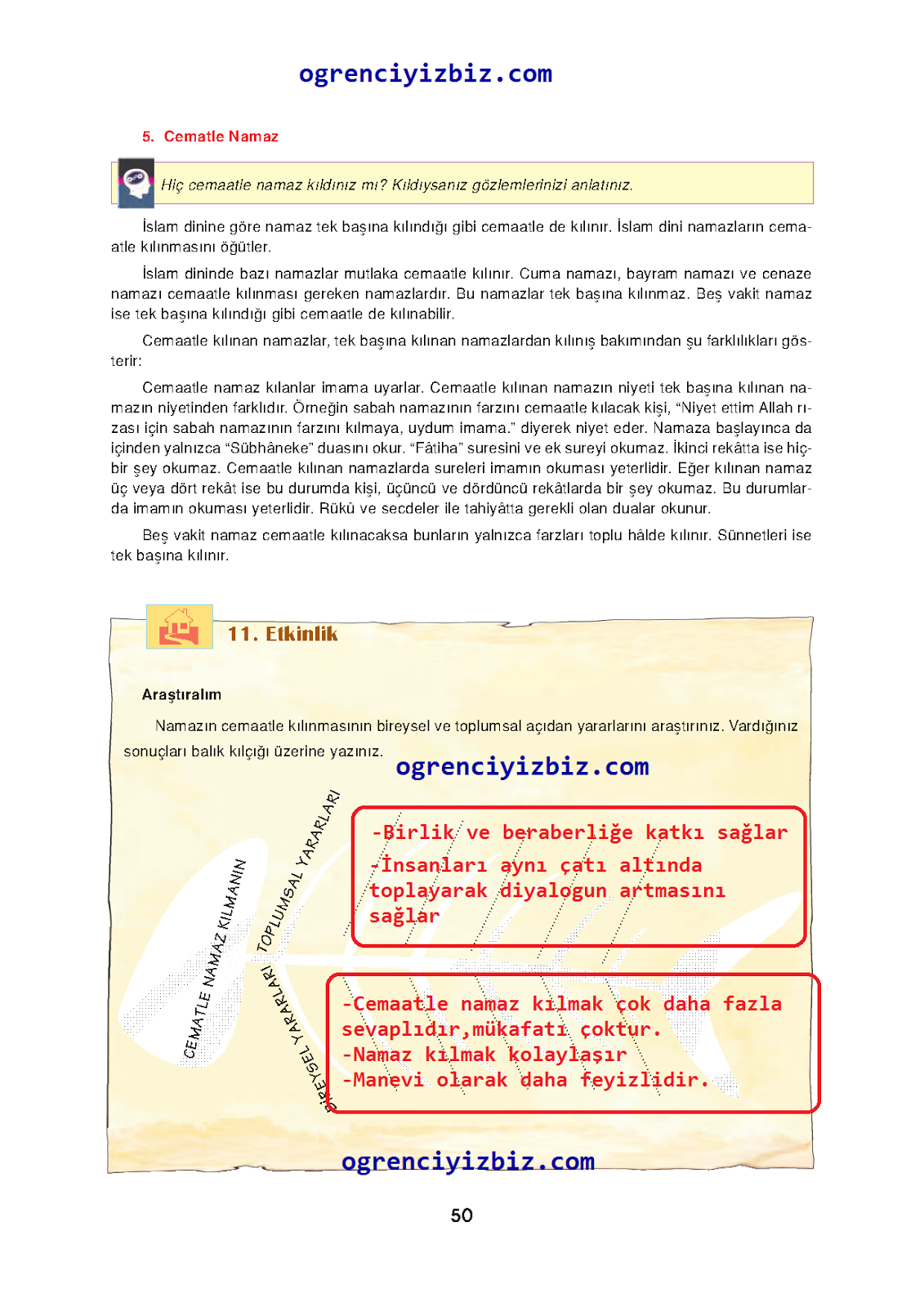 6.Sınıf Din Kültürü ve Ahlak Bilgisi İlke Yayınları Ders Kitabı Sayfa 50 Cevapları 6.Sınıf Din Kültürü ve Ahlak Bilgisi İlke Yayınları Ders Kitabı Sayfa 50 Cevapları