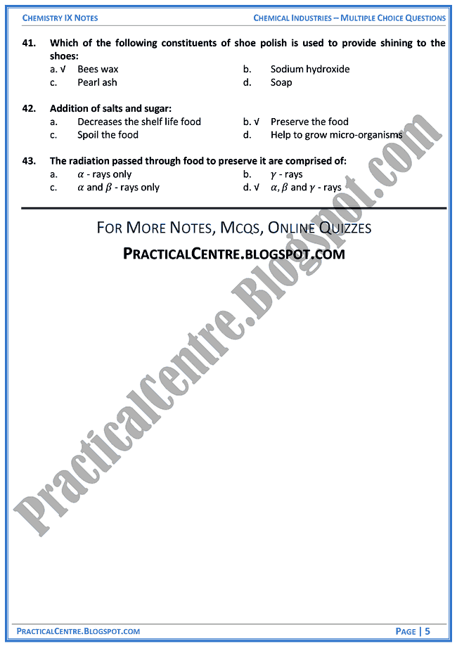 chemical-industries-mcqs-chemistry-ix