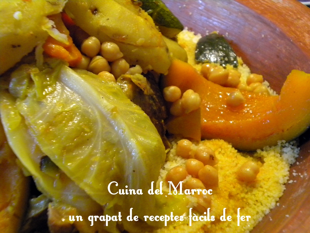 Receptes de cuina del Marroc Cuscús de Casablanca, couscous bidaoui
