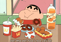 Crayon Shinchan Eating Food