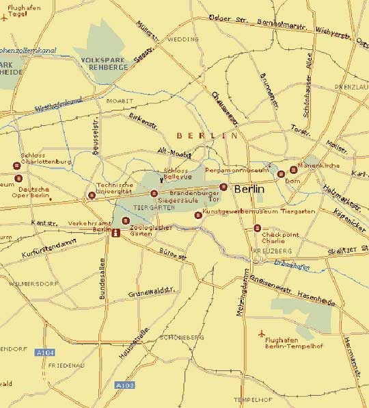 City map Berlin Germany