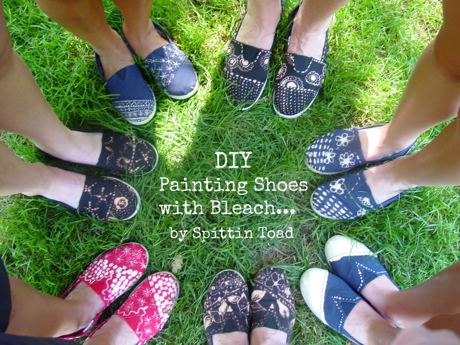 Spittin Toad Painting Shoes with Bleach DIY