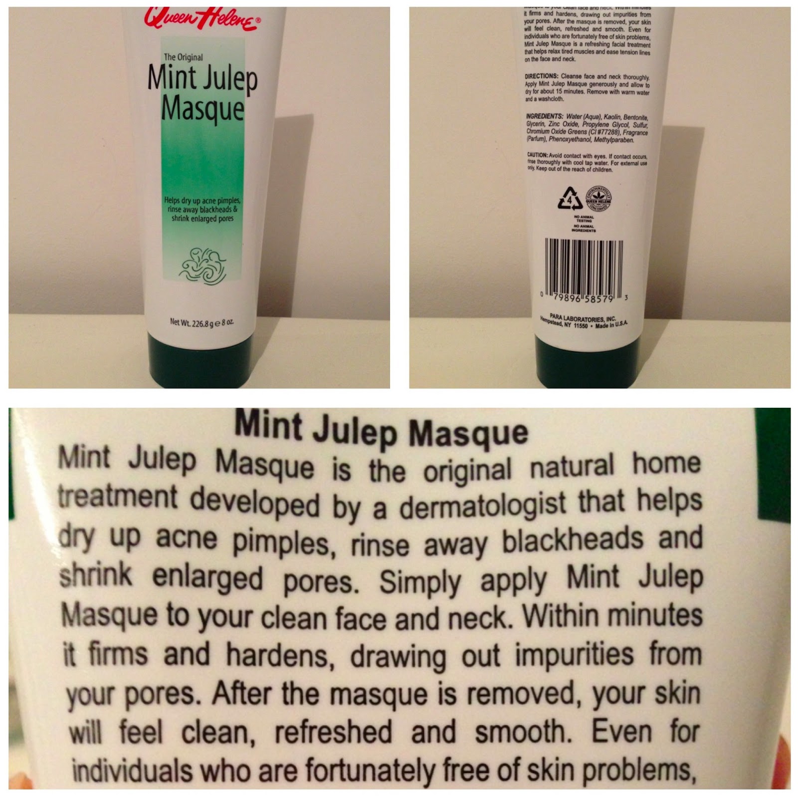 Review The original mint julep masque [Queen Helene] Faneroscopía