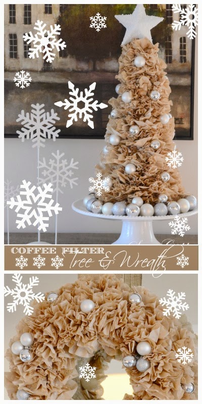 coffee filter tree and wreath diy stonegable christmas filters