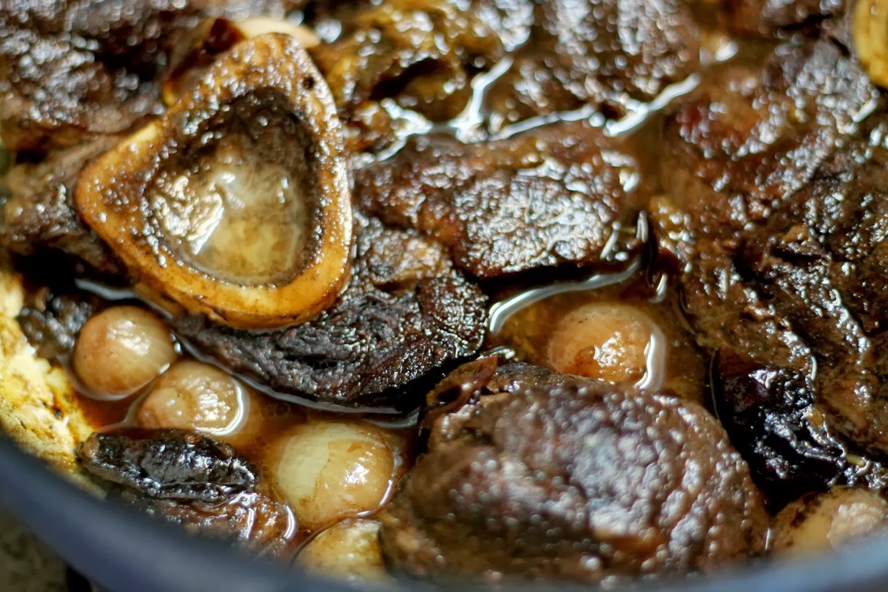 Braised Beef Shanks with Plums and Pearl Onions Chris Loves Julia