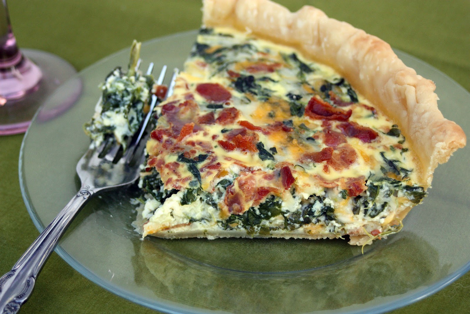 Just a Spoonful of Double Quiche Recipes! Bacon Basil Quiche & Spinach