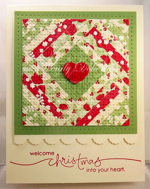 Our little inspirations: christmas quilt card Stamping Styles: Christmas Quilt