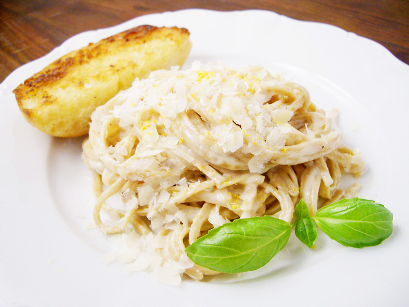 lemon fettuccine alfredo, from scratch Sweet Anna's