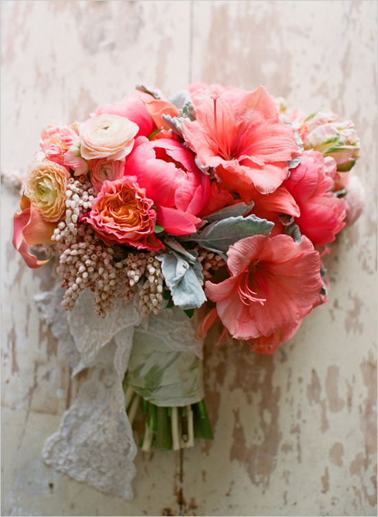 The Autumn Wedding Pretty Peach Bouquets Plus Some Anemone Love