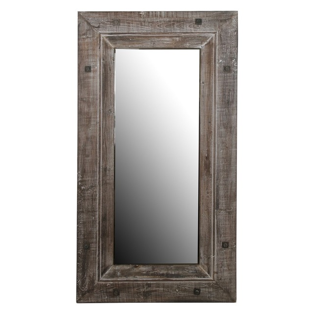 Reclaimed wood rustic wall mirror