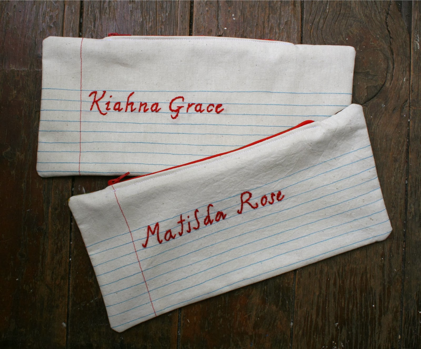 Hand Embroidered Pencil Cases