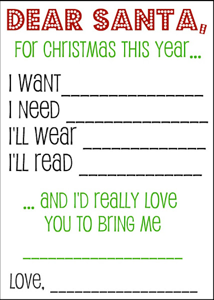 Santa Christmas List Printable